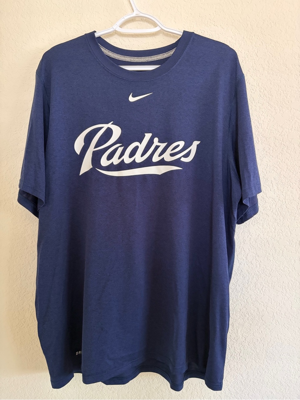 Nike Dri Fit Padres Men's Navy Short Sleeve T-Shirt Xl